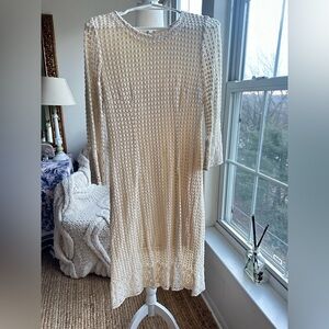 Elegant Cream Lace Women Dress